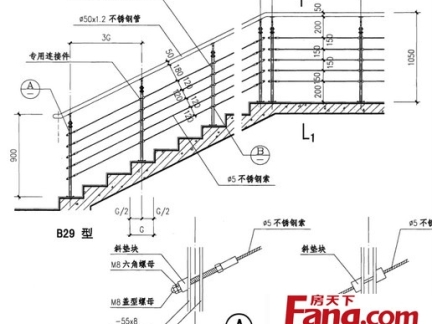 楼梯扶手平面图集图纸图片