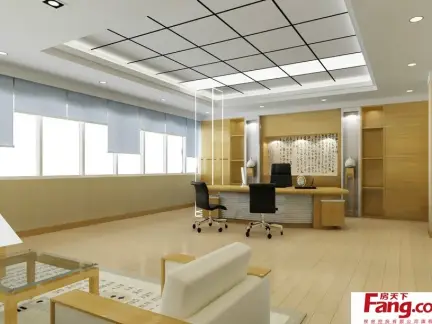 中式挂画办公室背景墙效果图