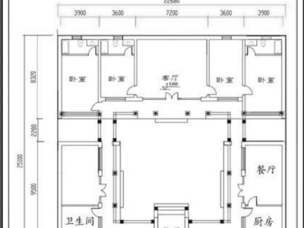 户型 户型图 平面图 640_480_100平米装修平面图_南通