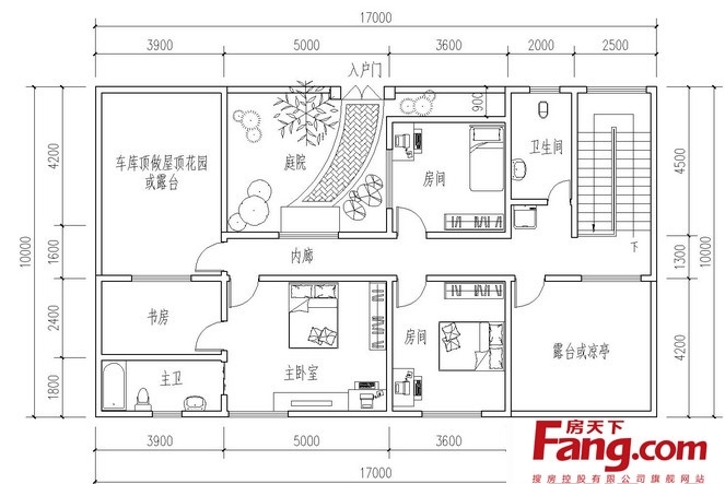 二层楼房布局设计平面图