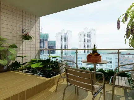 错层阳光阳台装修效果图