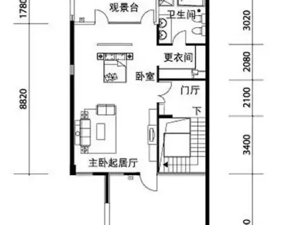 2013年唯美主义两室一厅平面图