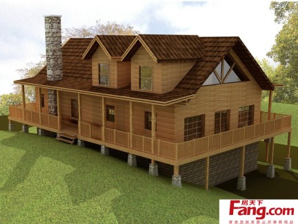 新农村木屋式别墅设计图