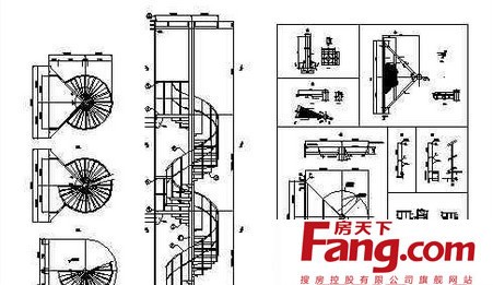 旋转楼梯设计整体图