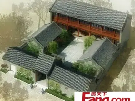 现代农村四合院效果图