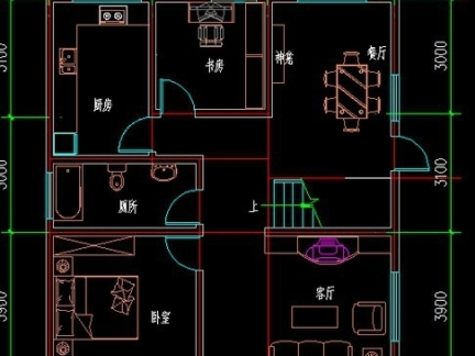 农村别墅大厅楼梯设计图