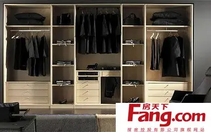 小户型简约实木衣柜效果图