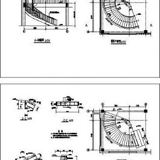 现代旋转楼梯施工图