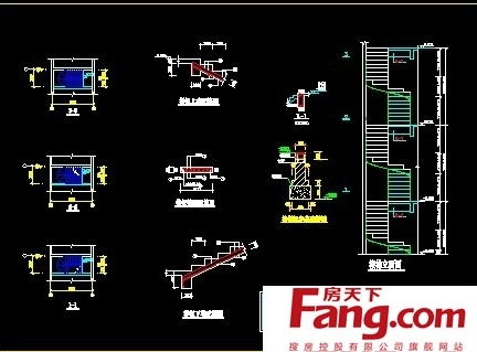 农村别墅旋转楼梯施工图