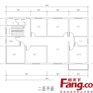 农村2层楼房室内设计户型平面图纸