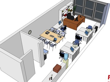 30多平小型办公室布局设计图片