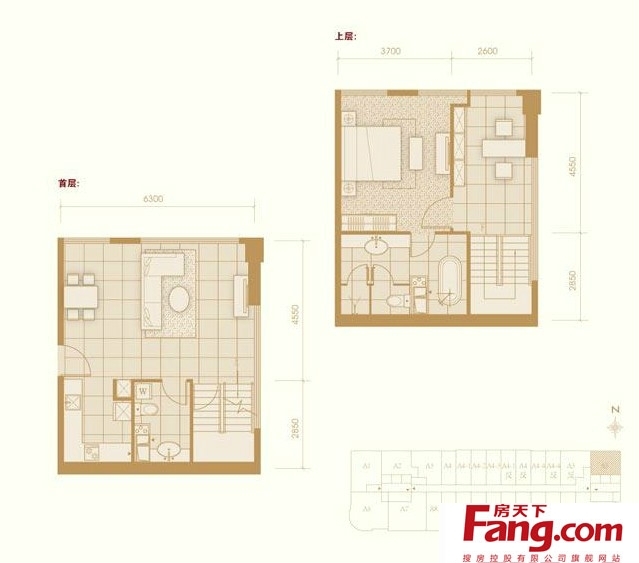 82平米复式楼户型图