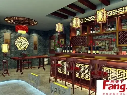中式风格酒店吧台图片