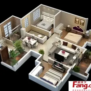 乡村别墅带地下车库户型图