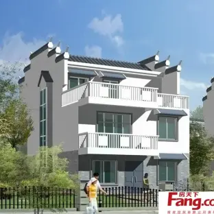 2013农村独栋别墅效果图建大院自别墅图片