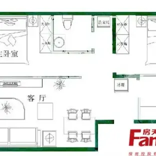 经典两室一厅70平米小户型设计图赏析