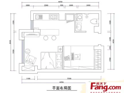 2013年最新单身公寓平面图大全