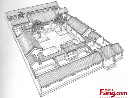 园林式农村四合院设计图