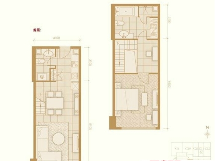 65平米复式楼户型图