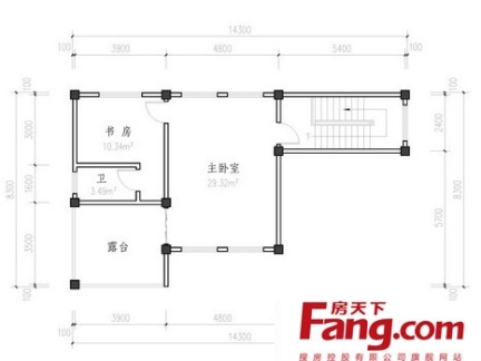 80平长方形户型设计图展示