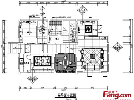 一层萨伏伊别墅平面图