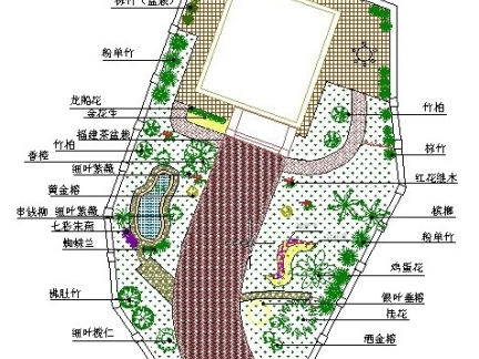 现代大庭院设计平面图