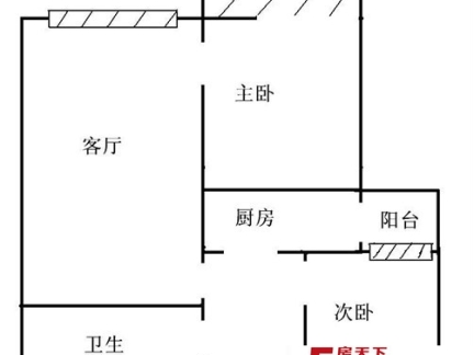 简易两室户型图