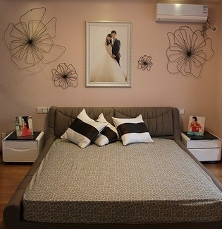 传统中国风婚房卧室布置图片