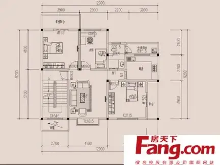 农村2层楼房室内设计平面户型图
