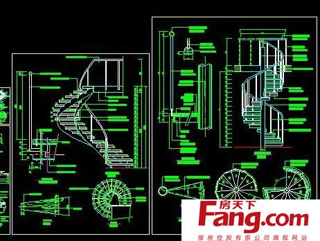 盘旋楼梯设计施工图