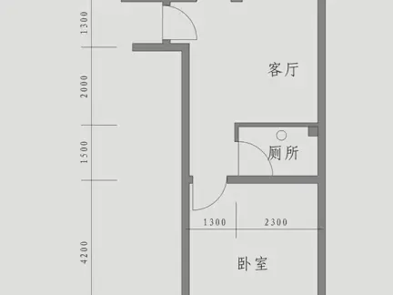 两室一厅平面图纸