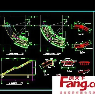 楼梯正面施工图