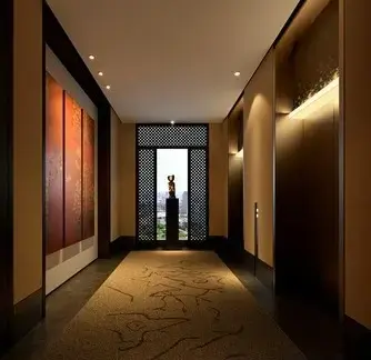 中式电梯厅效果图