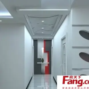 温馨白色pvc吊顶设计图 古典书房整面墙黑色书架兼抽屉柜装修效果图