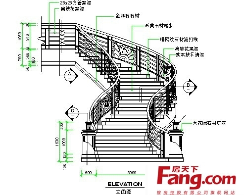 别墅旋转楼梯设计