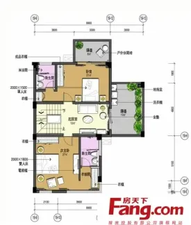 农村两层大型别墅户型图