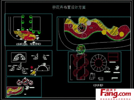 圆形花坛设计平面图