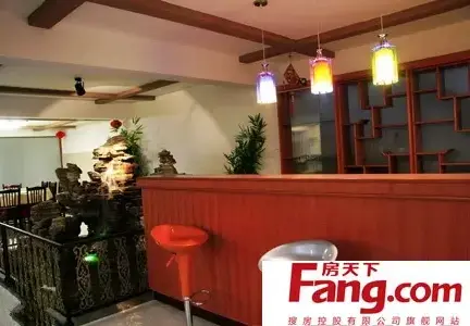 中式简约饭店吧台装修效果图