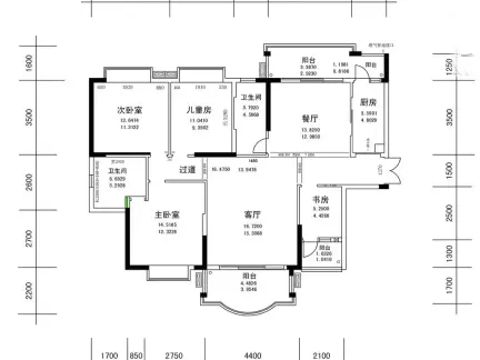 纳丹堡三居户型图