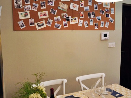 餐厅无相框照片墙效果图