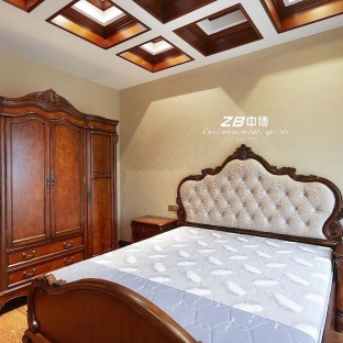 美式卧室床装修效果图大全2014图片-搜房网美式卧室床