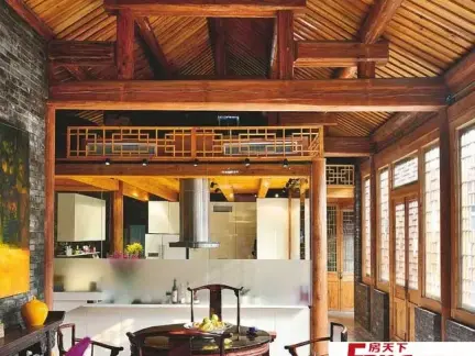 中式带阁楼的房子装修效果图