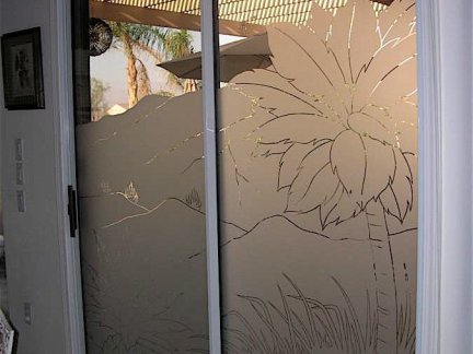 现代简约家居磨砂玻璃移门图案