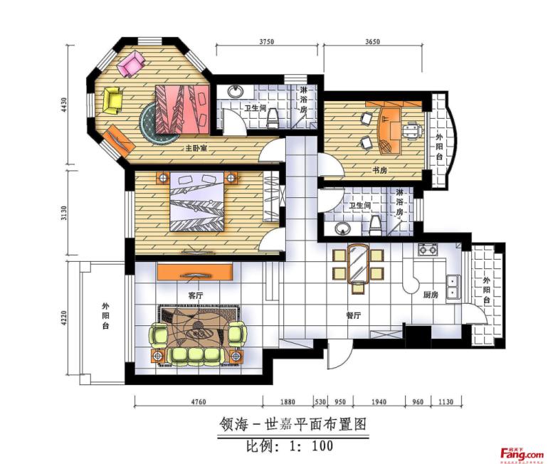 120平方房子设计平面图