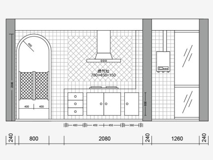 小厨房立面图