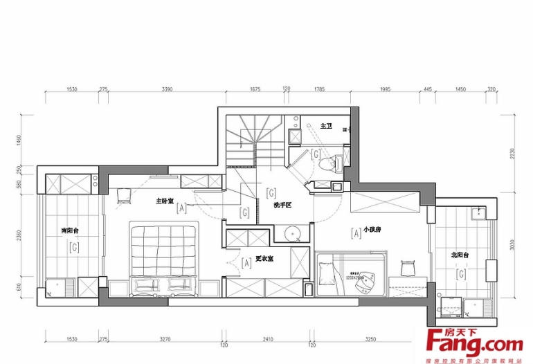 田园风格复式楼户型图欣赏