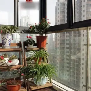 阳台木花架效果图