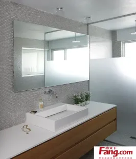 卫生间磨砂玻璃隔断装修效果图