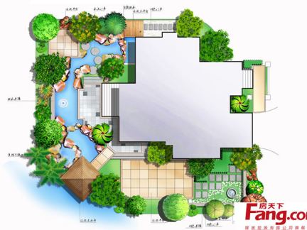 私人别墅园林设计平面图