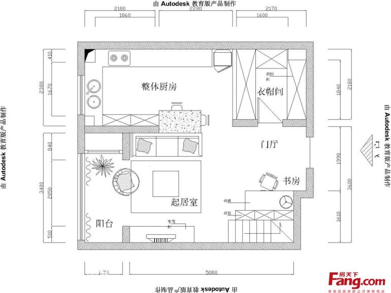 小复式楼一楼平面图